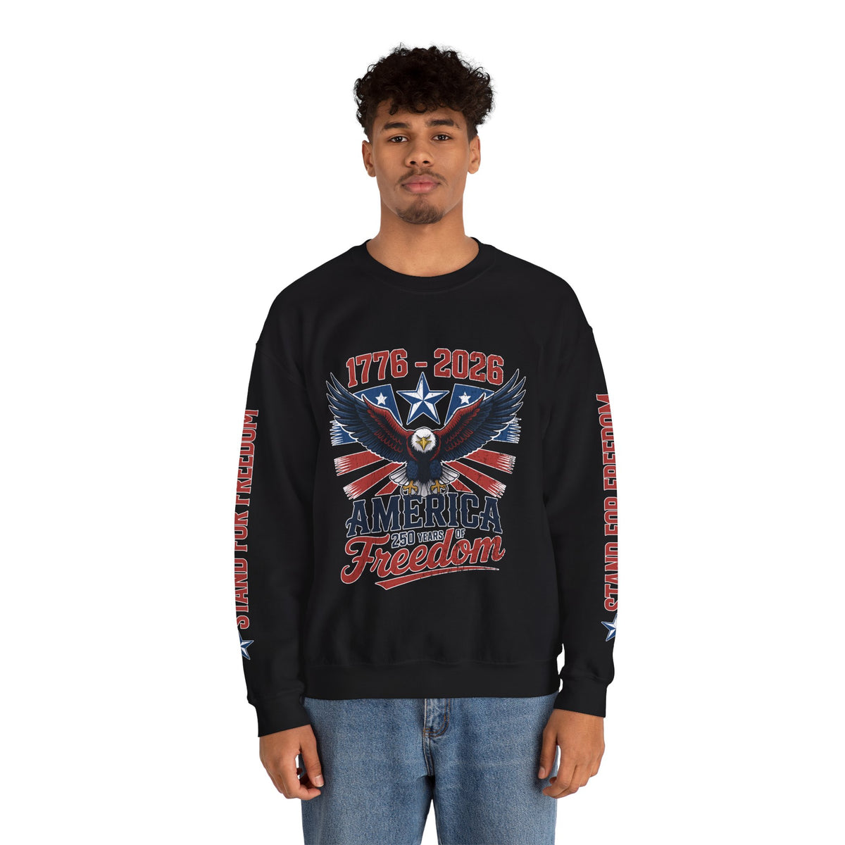 America 250 Sweatshirt 1776 2026, 250th Anniversary USA Pullover, Patriotic Eagle Top, American History Gift, July 4th Outfit