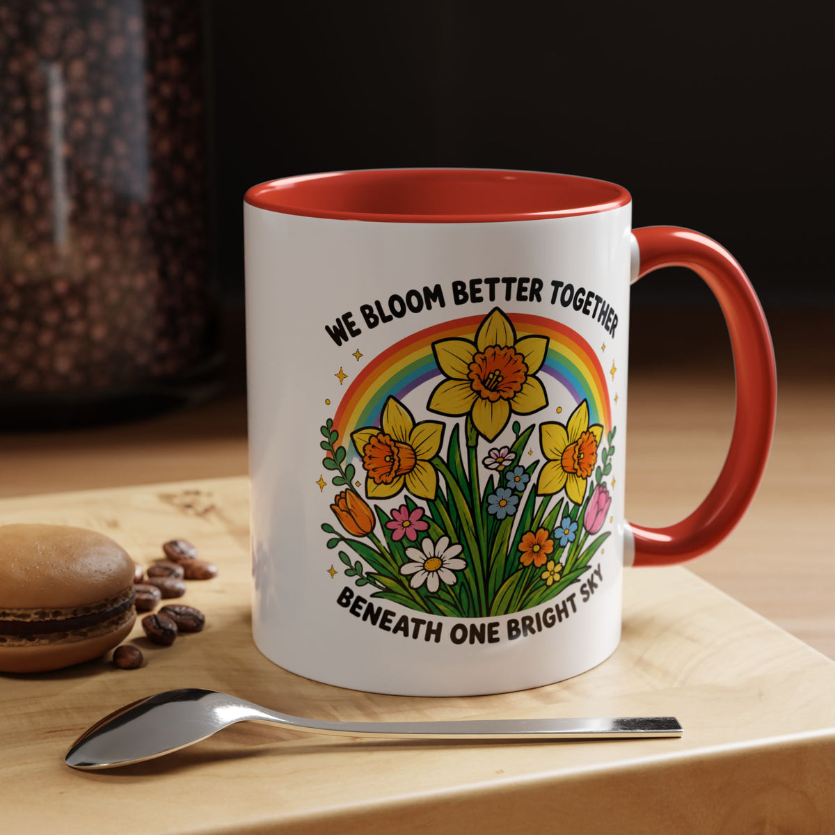 We Bloom Better Together Mug, Teacher Appreciation Gift, Inspirational Flower Coffee Mug, Classroom Teacher Gift, Thank You Teacher Cup
