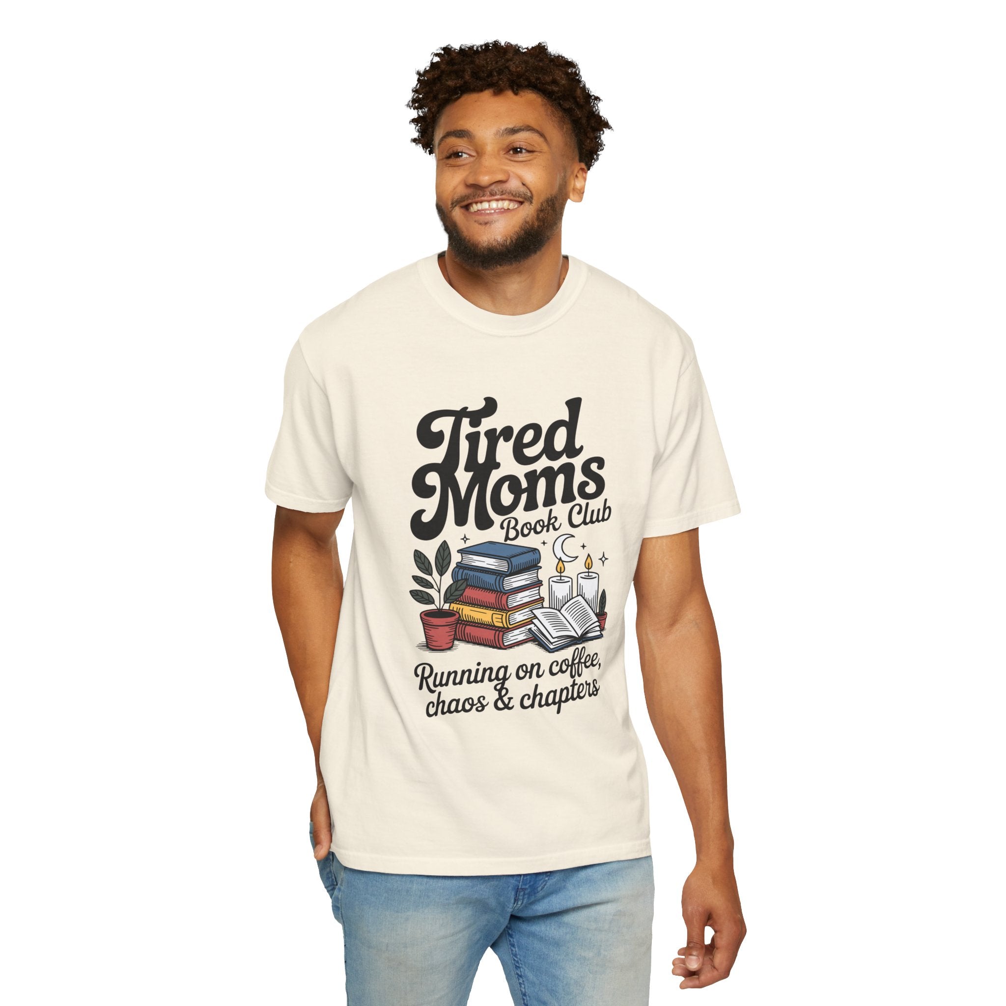 Comfort Colors Tired Moms Book Club Shirt, Book Lover Mom Tee, Reading Mom Shirt, Coffee and Books Graphic Tee, Booktok Gift