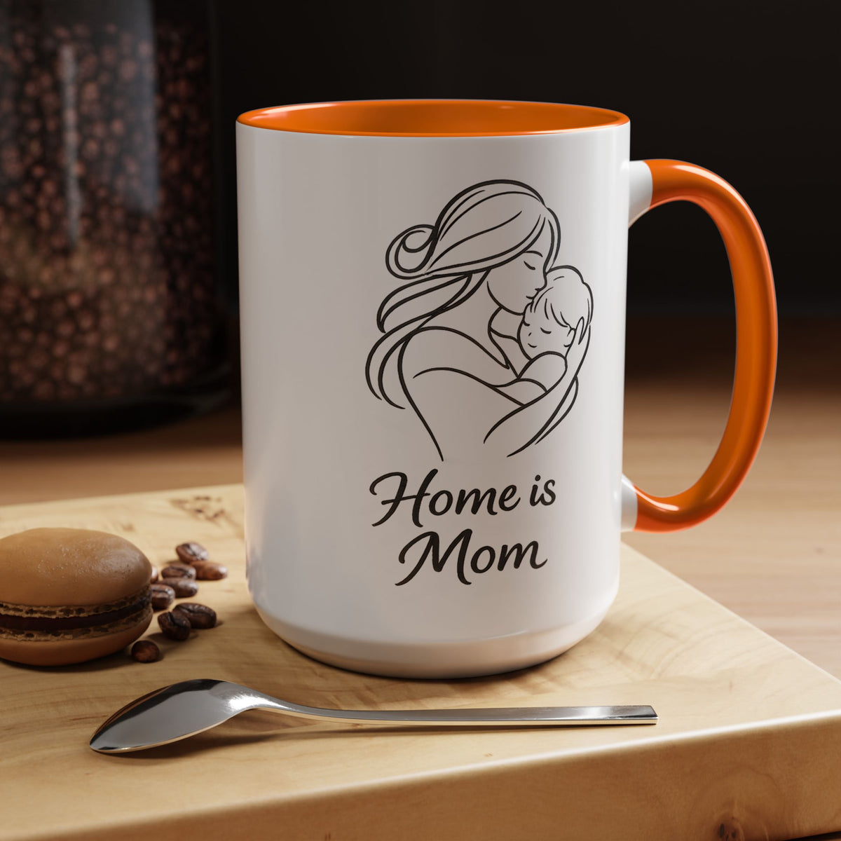Home Is Mom Coffee Mug, Mother Daughter Gift Mug, Meaningful Mom Mug, Mother's Day Gift, Sentimental Gift for Mom, Mom Keepsake Cup