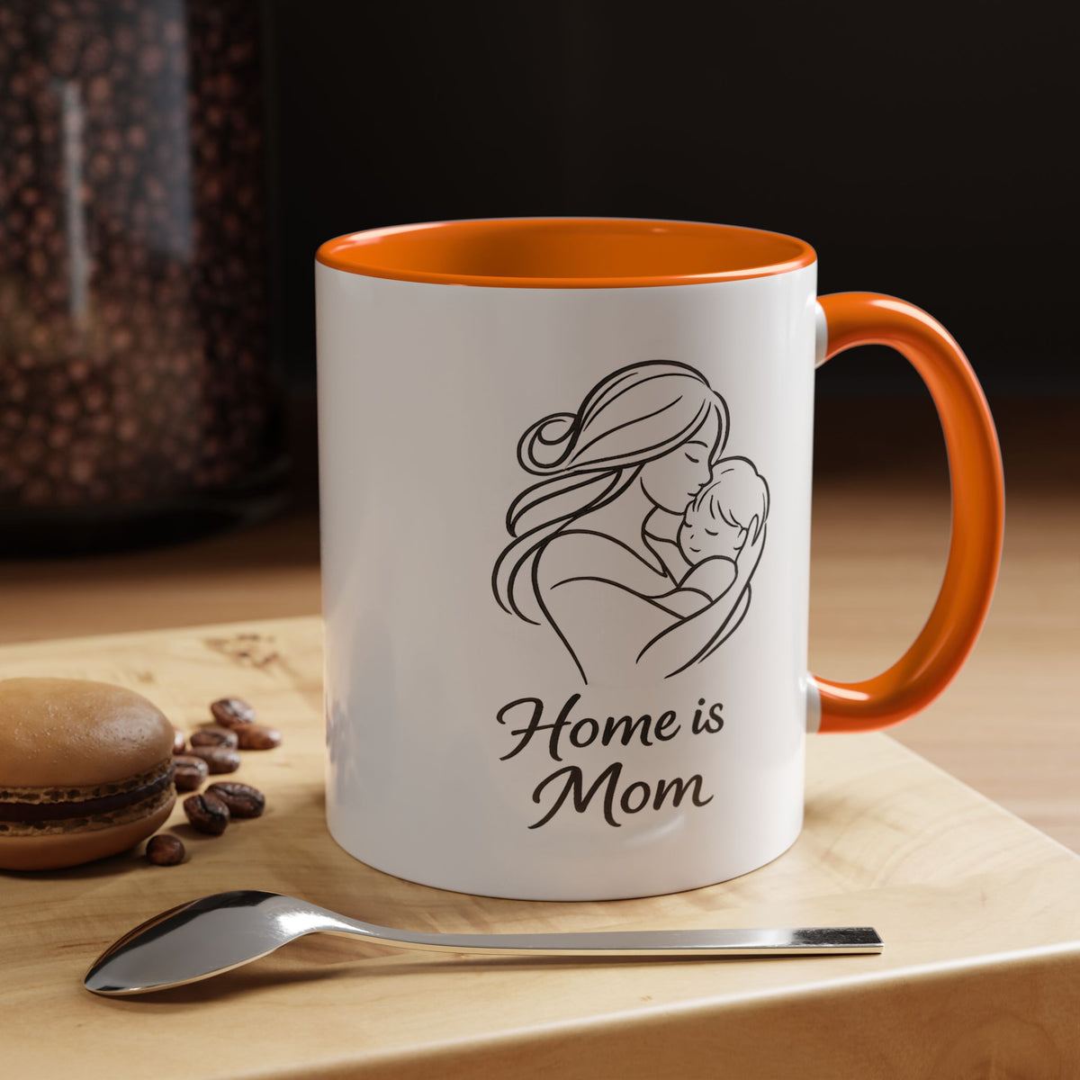 Home Is Mom Coffee Mug, Mother Daughter Gift Mug, Meaningful Mom Mug, Mother's Day Gift, Sentimental Gift for Mom, Mom Keepsake Cup