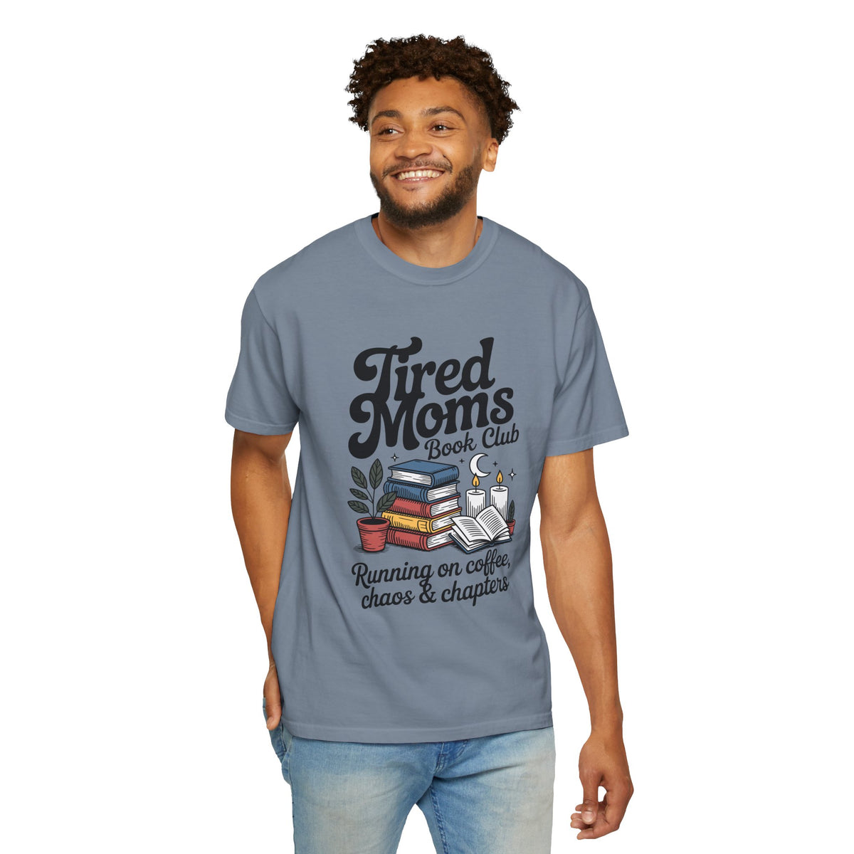 Comfort Colors Tired Moms Book Club Shirt, Book Lover Mom Tee, Reading Mom Shirt, Coffee and Books Graphic Tee, Booktok Gift