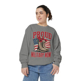 Proud Military Mom Sweatshirt, Patriotic Army Mom Pullover, Gift for Military Mother, Deployment Homecoming Crewneck, Flag Floral Top