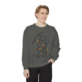 Merry Woofmas Dog Sweatshirt, Funny Christmas Puppy Crewneck, Holiday Lights Pet Lover Pullover, Cute Christmas Gift for Dog Mom or Dog Dad