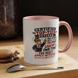 Funny Veteran Coffee Mug, Certified Top Tier Veteran Cup, Military Retirement Gift for Him, Veterans Day Birthday Present, Veteran Humor