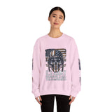 US Army Veterans Sweatshirt, Military Skull Crewneck, American Flag Veteran Pullover, Army Veteran Gift, Memorial Day or Veterans Day
