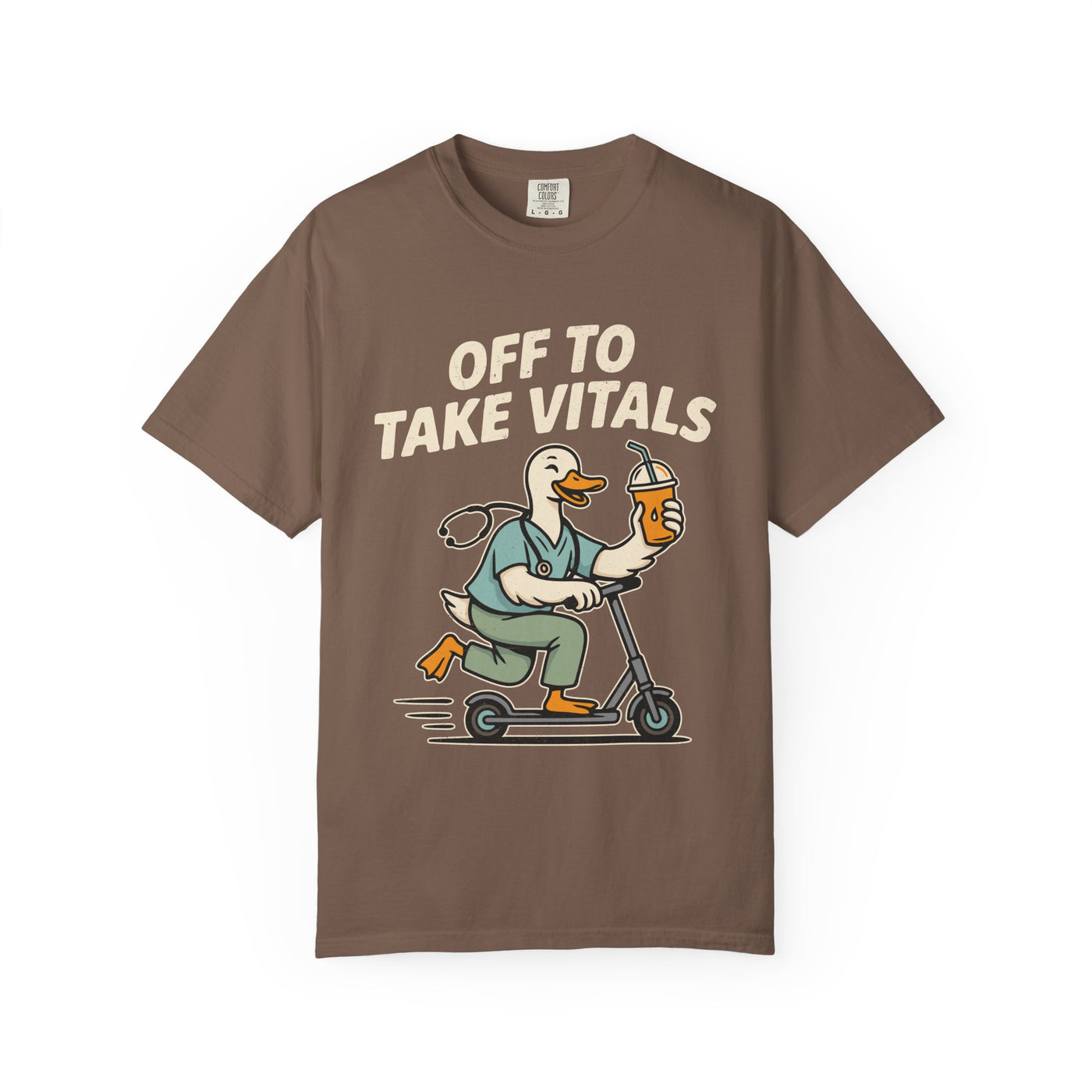 Funny Off To Take Vitals Comfort Colors Shirt, Duck Healthcare Worker Tee, Medical Humor Graphic T Shirt, Clinic Staff Gift