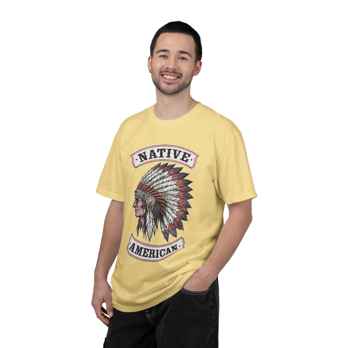 Native American Headdress Shirt, Patriotic USA Graphic Tee, Vintage American Eagle Style, Western Americana Gift, Fourth of July Shirt
