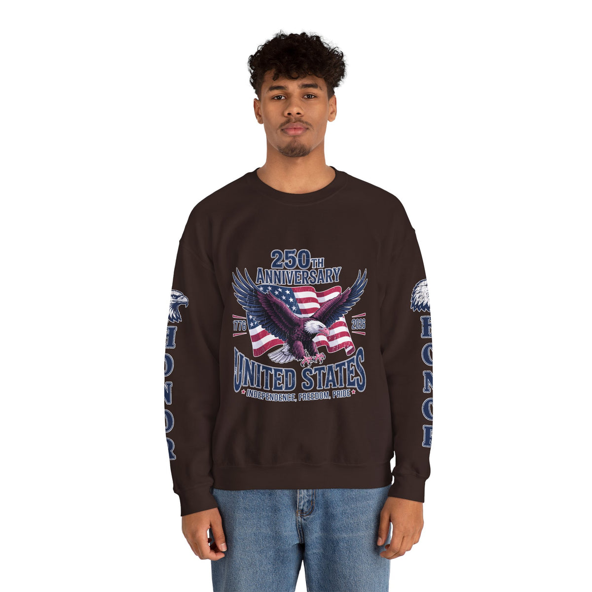 250th Anniversary Sweatshirt, United States Eagle Pullover, USA 1776 2026 Top, Independence Day Gift, Patriotic Americana Clothing