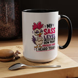 Funny Sass Mug, Sarcastic Chicken Coffee Cup, Ridiculous Things Quote Gift for Coworker, Best Friend Birthday Gift, Sassy Office Humor