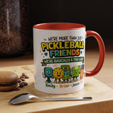 Personalized Pickleball Friends Mug, Custom Pickleball Team Coffee Mug with Names, Funny Pickleball Gift for Teammates and Best Friends