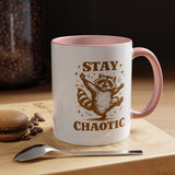 Stay Chaotic Raccoon Coffee Mug, Funny Trash Panda Mug, Chaotic Energy Gift, Cute Raccoon Coffee Cup, Meme Lover Present