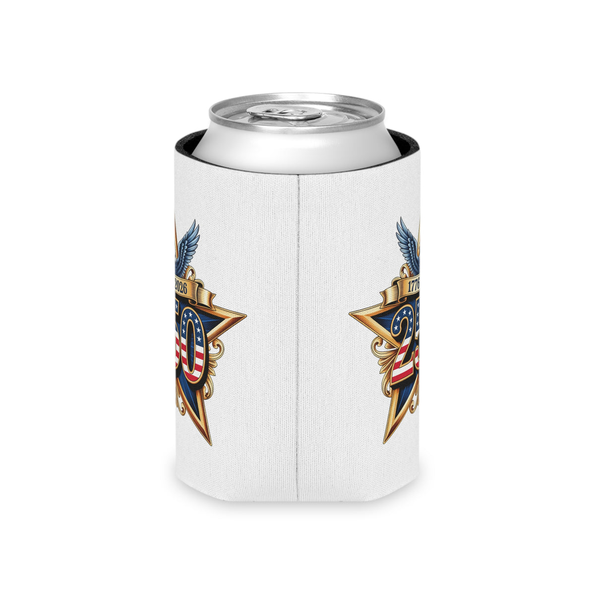 America 250 Can Cooler, 250th Anniversary Beer Can Holder, 1776 to 2026 Patriotic Drink Cozy, USA Party Favor, 4th of July Gift