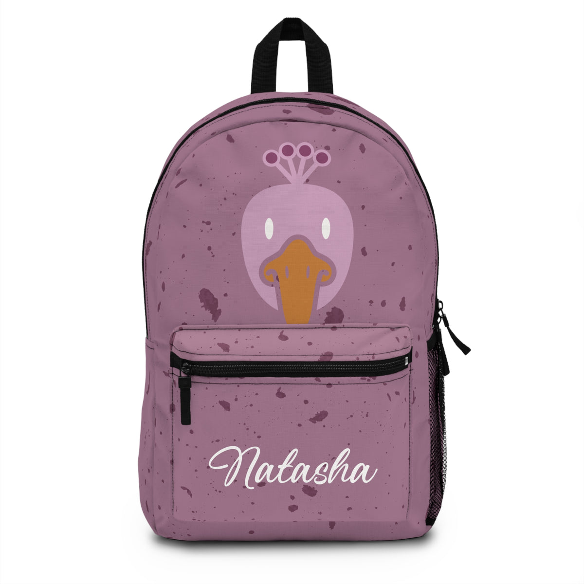 Personalized Duck Kids Backpack, Custom Name Pink School Bag, Cute Bird Backpack for Girls, Preschool Book Bag, Back to School Gift