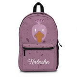Personalized Duck Kids Backpack, Custom Name Pink School Bag, Cute Bird Backpack for Girls, Preschool Book Bag, Back to School Gift