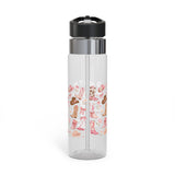 Cowgirl Western Boots Transparent Water Bottle, Cute Country Drinkware, Pink Rodeo Gift for Her, Cowgirl Gym and Everyday Hydration