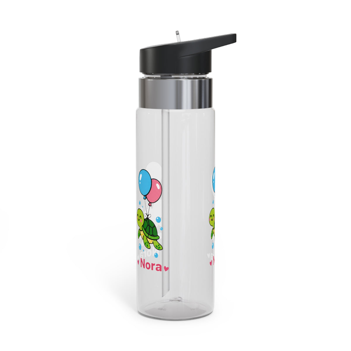 Personalized Turtle Water Bottle for Girls, Custom Name Kids Drink Bottle, Cute Sea Turtle School Bottle, Birthday Gift for Her