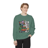 Spooky Christmas Sweatshirt, Halloween Holiday Mashup Crewneck, Witch Vampire Mummy Skeleton Pullover, Gothic Xmas Gift for Horror Fan