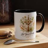 Christian Faith Inspirational Mug, Let Your Faith Be Bigger Than Your Fear Coffee Mug, Religious Gift for Women, Prayer Mug