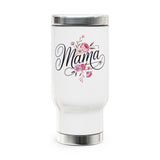 Mama Floral Stainless Steel Travel Mug, Mothers Day Gift for Mom, Flower Coffee Cup, Mom Travel Mug, Birthday Gift for Mama