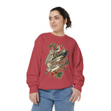 Winter Birds Graphic Sweatshirt, Vintage Woodland Pullover for Bird Lovers, Festive Nature Top, Cozy Christmas Gift for Birdwatchers