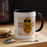 Born to Be a Boss Mug, Funny Boss Coffee Mug, Leadership Gift for Manager, Entrepreneur Coffee Cup, Office Desk Gift
