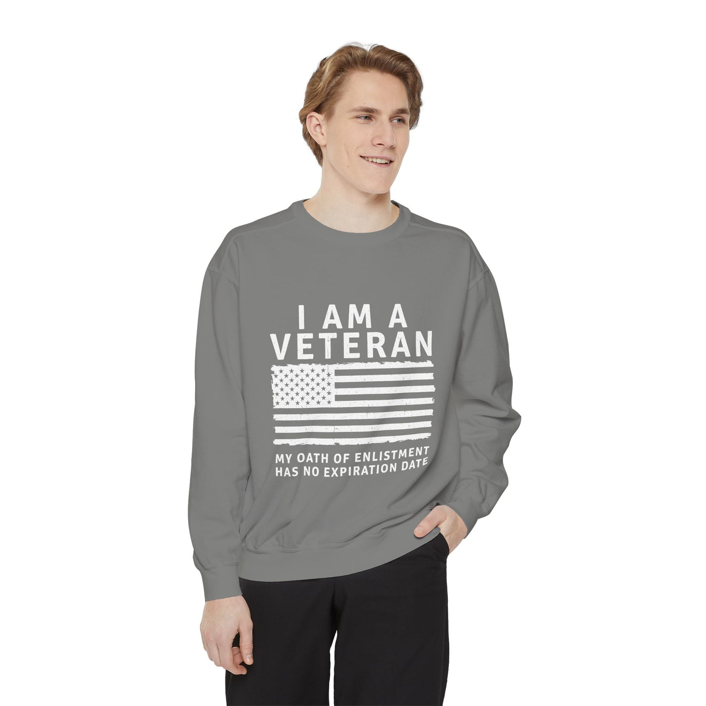I Am a Veteran Sweatshirt, My Oath Has No Expiration Date Crewneck, Patriotic Military Gift, Veterans Day Pullover for Retired Soldier