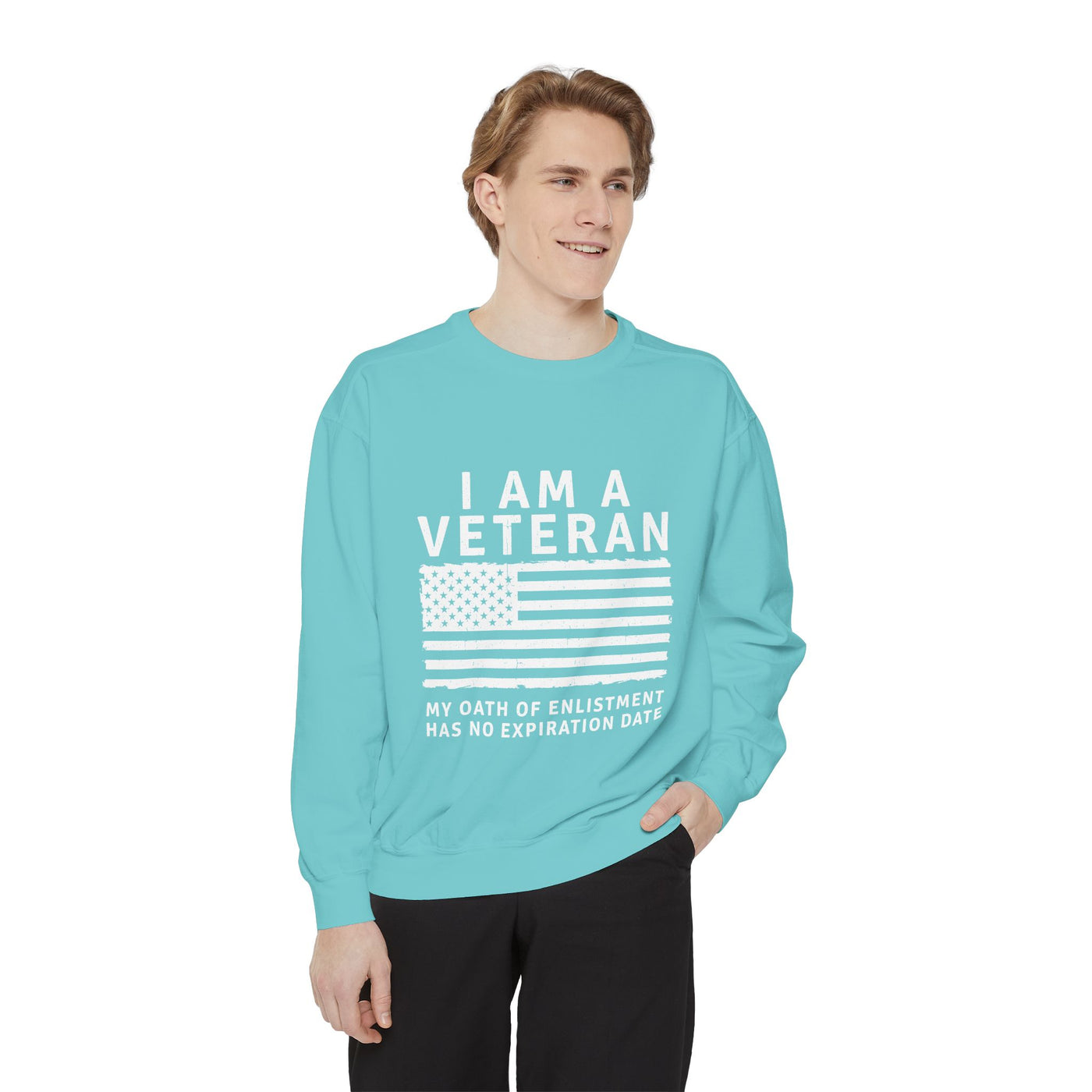 I Am a Veteran Sweatshirt, My Oath Has No Expiration Date Crewneck, Patriotic Military Gift, Veterans Day Pullover for Retired Soldier