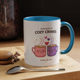 Partners in Cozy Crimes Mug, Personalized Best Friend Coffee Mug, Custom Name Friendship Gift for Women