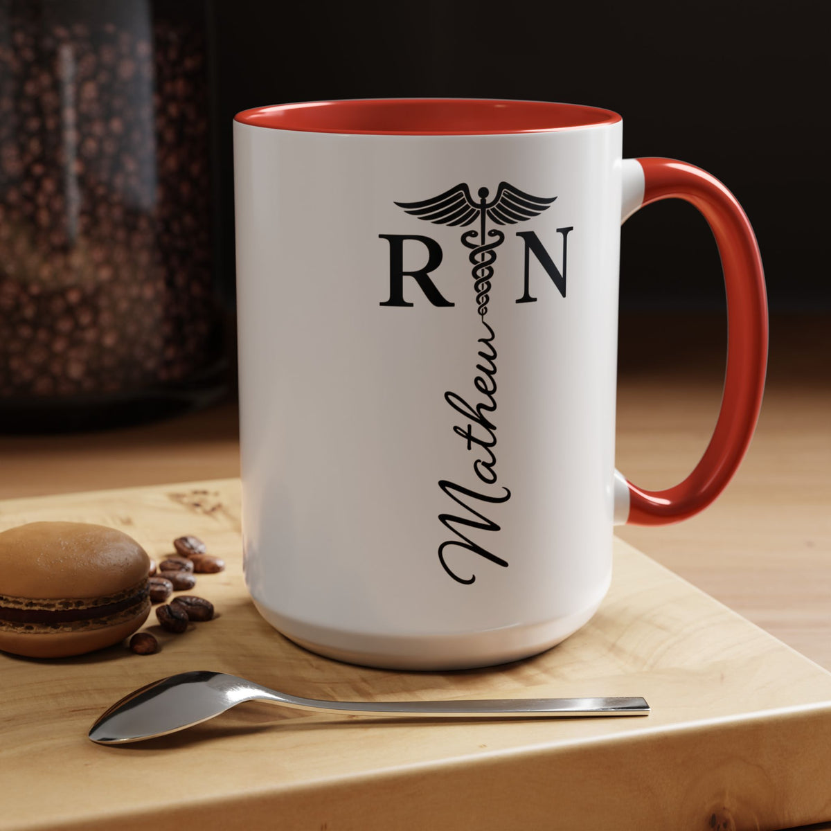 Personalized RN Coffee Mug, Registered Nurse Gift, Custom Nurse Name Mug, Nursing School Graduation Gift, RN Appreciation Cup