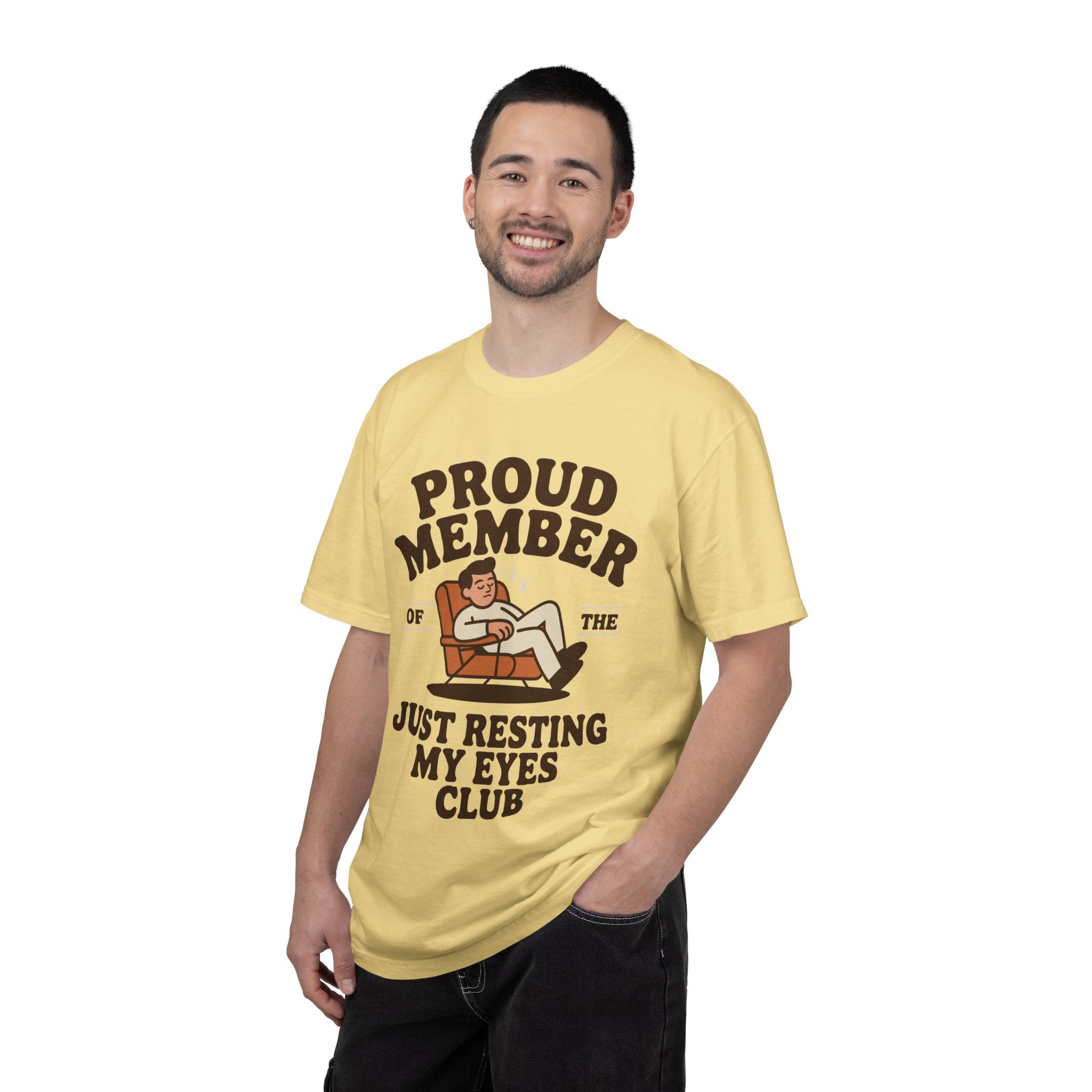 Funny Nap Lover Comfort Colors Shirt, Just Resting My Eyes Club Tee, Tired Adult Humor Shirt, Relaxation Graphic Tee Gif