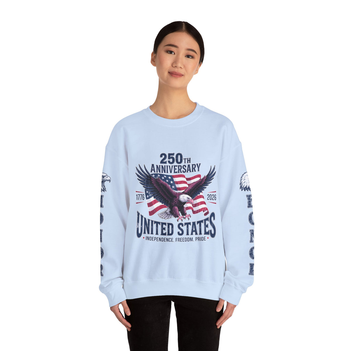 250th Anniversary Sweatshirt, United States Eagle Pullover, USA 1776 2026 Top, Independence Day Gift, Patriotic Americana Clothing