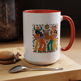 Retro Disco Birthday Coffee Mug, 70s Roller Skating Party Design, Groovy Gift for a Skater Friend Who Loves Colorful Nostalgic Drinkware