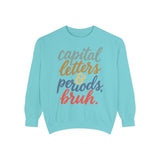 Capital Letters and Periods Bruh Sweatshirt, Funny Grammar Teacher Crewneck, English ELA Educator Gift, Back to School Pullover for Women