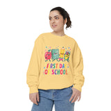 First Day of School Sweatshirt, Colorful School Supplies Pullover, Cute Teacher Outfit, Student Back to Class Gift, Classroom Crewneck