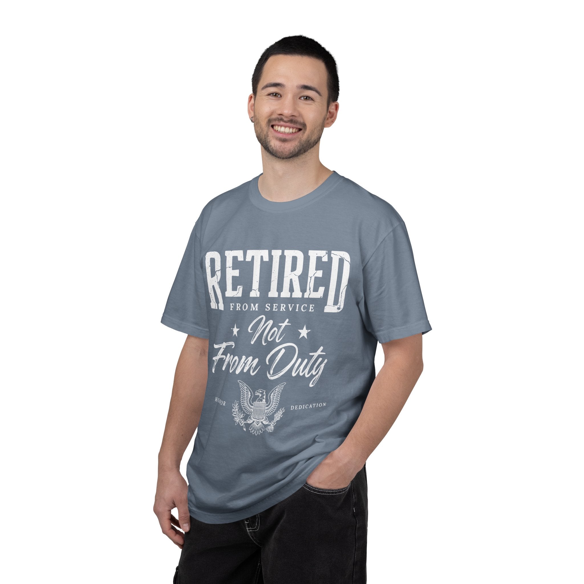 Retired From Service Not From Duty Shirt, Military Retirement T-Shirt, Veteran Gift for Men or Women, Patriotic Eagle Veterans Day Tee