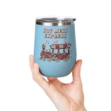 Hot Mess Express Wine Tumbler, Floral Drinkware, Funny Gift for Busy Moms, Besties, Coworkers and Chaos Coordinators