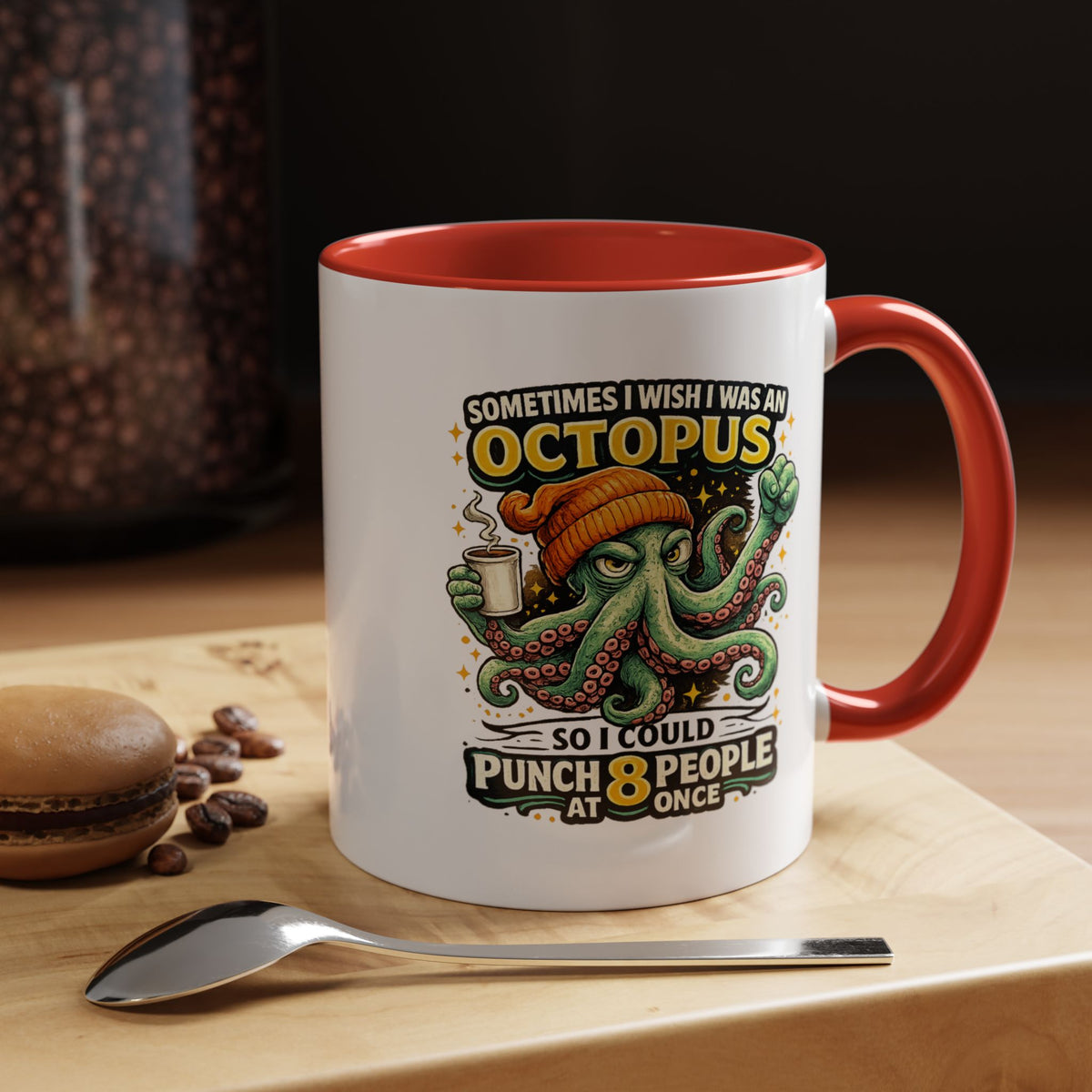 Funny Octopus Coffee Mug, Sometimes I Wish I Was an Octopus Mug, Sarcastic Office Humor Cup, Coworker Gift, Funny Boss Gift, Coffee Lover