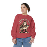 Keepin It Reel Comfort Colors Sweatshirt, Funny Fishing Sweatshirt, Bigfoot Fishing Shirt, Fisherman Gift for Men and Women