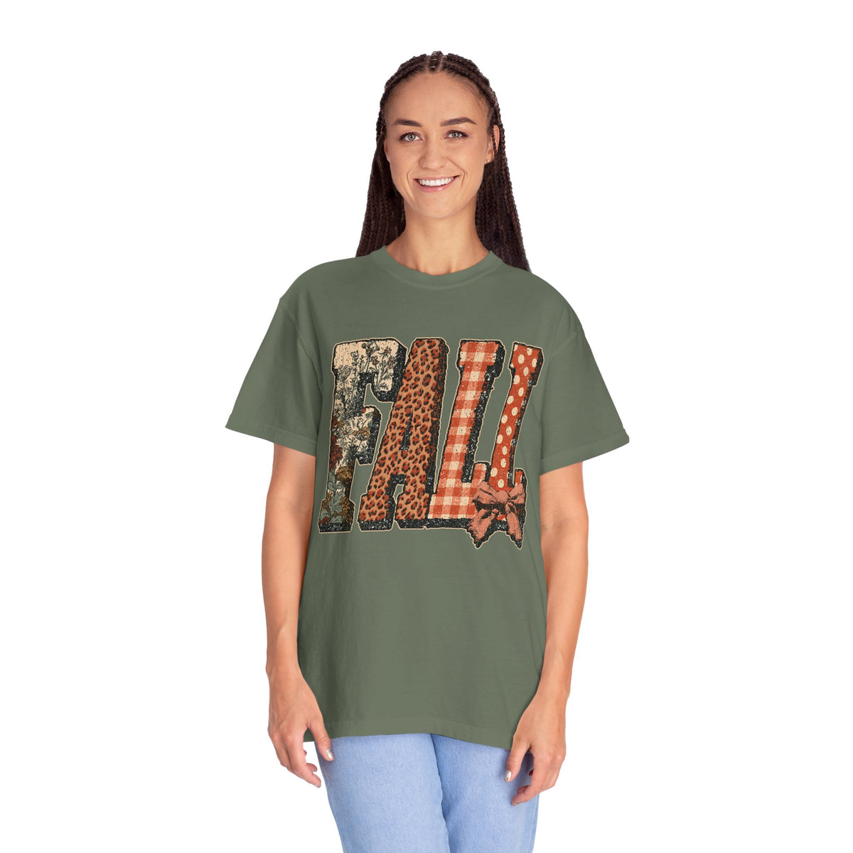 Patchwork Fall Shirt, Floral Leopard Plaid Autumn Graphic Tee, Coquette Bow Seasonal Gift for Women, Cozy Thanksgiving Outfit for Her