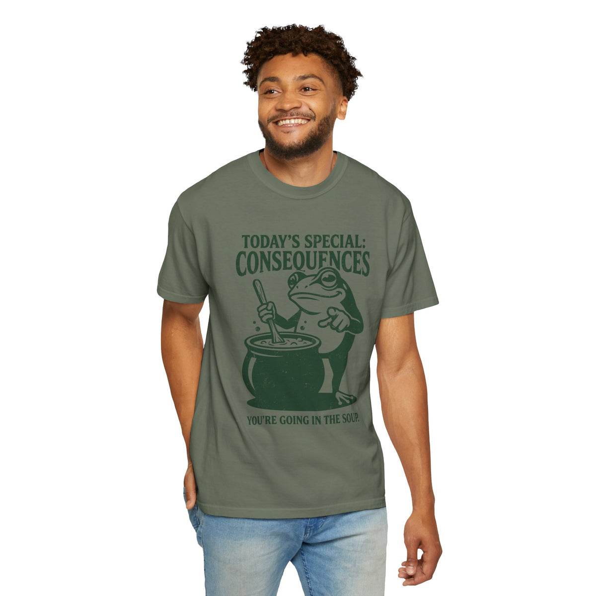 Funny Frog Consequences Shirt Comfort Colors Tee, Today's Special Consequences Teacher Shirt, Classroom Humor Gift, Retro Frog Graphic Tee