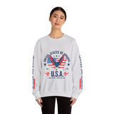 United We Stand Sweatshirt, American Eagle USA Pullover, Patriotic Flag Top, Vintage Americana Clothing, Fourth of July Gift for Women