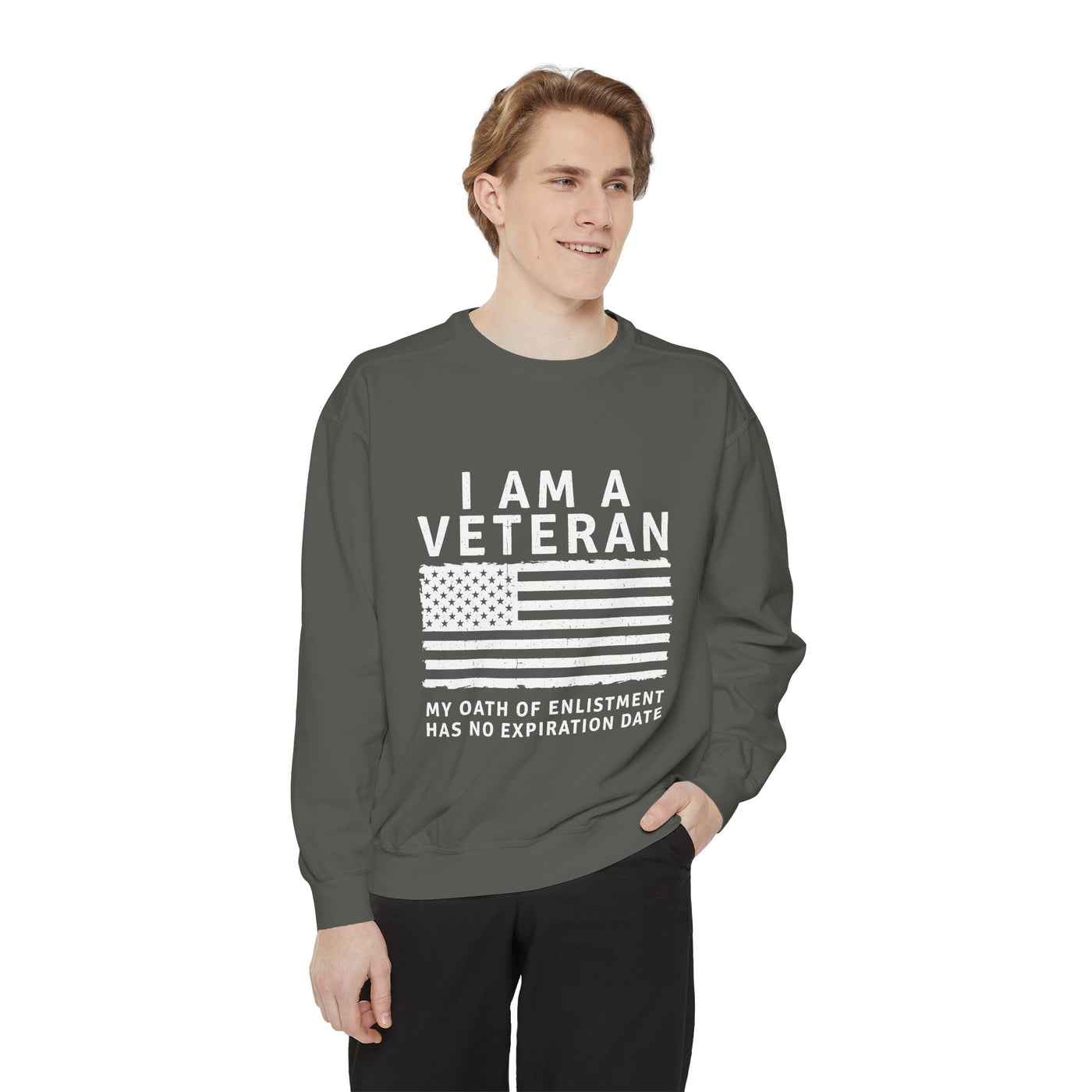 I Am a Veteran Sweatshirt, My Oath Has No Expiration Date Crewneck, Patriotic Military Gift, Veterans Day Pullover for Retired Soldier