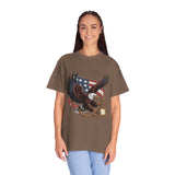 Patriotic Eagle Shirt, American Flag T Shirt, Bald Eagle Military Tee, Veteran Gift, USA Graphic Shirt, Fourth of July Patriotic Top