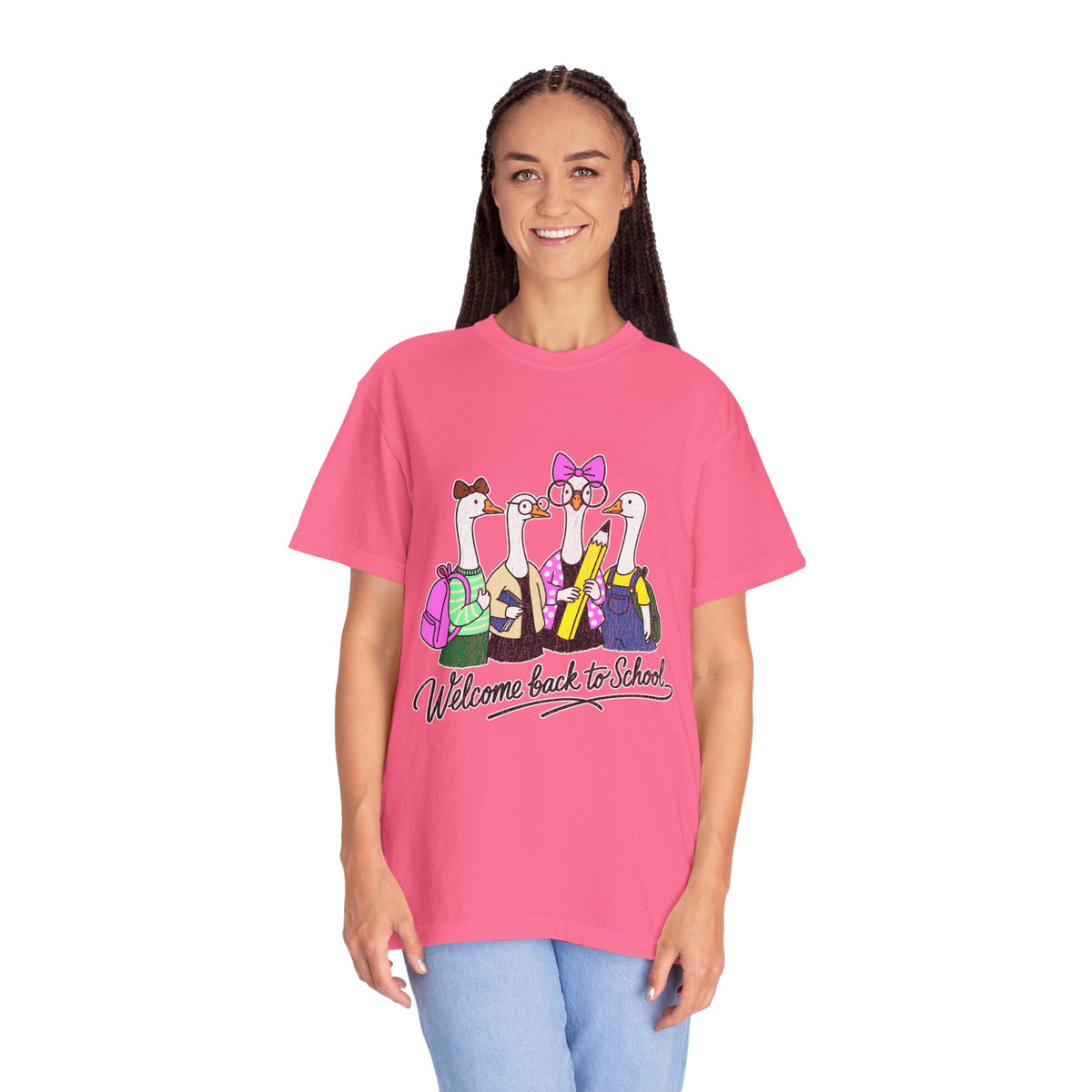 Welcome Back to School Goose T-Shirt, Funny Teacher Graphic Tee, Cute Student Shirt, First Day Classroom Outfit, Educator Gift Idea