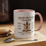 Personalized Man of God Mug, Christian Pastor Appreciation Gift, Custom Faith Coffee Mug for Pastor, Church Leader Thank You Gift