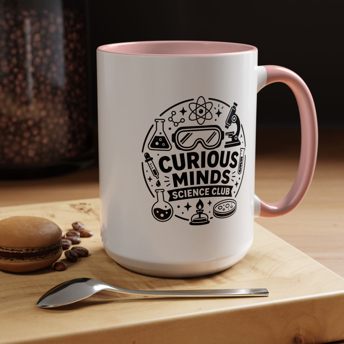 Science Club Mug, Curious Minds Coffee Cup, STEM Teacher Appreciation Gift, Chemistry Student Present, Classroom Science Lab Drinkware