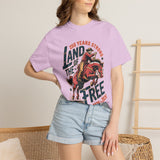 Land of the Free 250 Years Strong Comfort Colors Shirt, America 250th Anniversary Tee, Patriotic Cowboy Graphic Shirt, USA 1776-2026