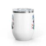 Patriotic Statue of Liberty Wine Tumbler, 4th of July Wine Cup, Lady Liberty Gift for Women, American Flag Drinkware, USA Summer Gift