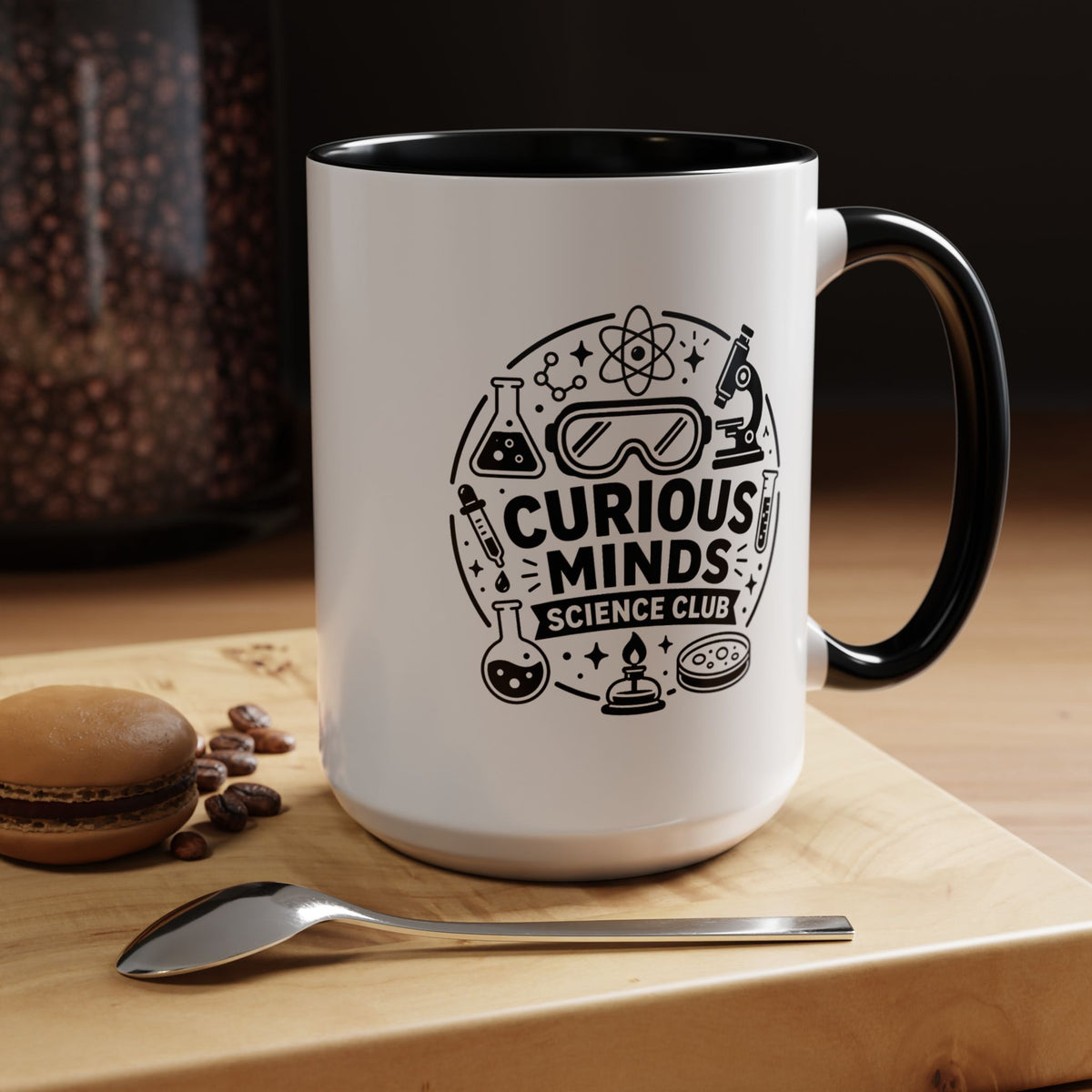 Science Club Mug, Curious Minds Coffee Cup, STEM Teacher Appreciation Gift, Chemistry Student Present, Classroom Science Lab Drinkware